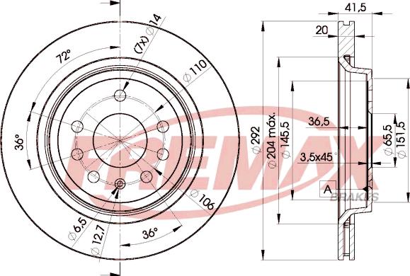 FREMAX BD-9114 - Kočioni disk www.molydon.hr