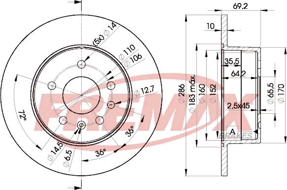 FREMAX BD-9210 - Kočioni disk www.molydon.hr