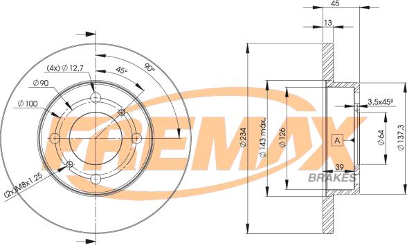 FREMAX BD-9280 - Kočioni disk www.molydon.hr