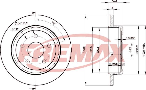 FREMAX BD-9275 - Kočioni disk www.molydon.hr