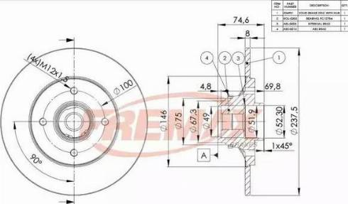 FREMAX BD-4901 - Kočioni disk www.molydon.hr