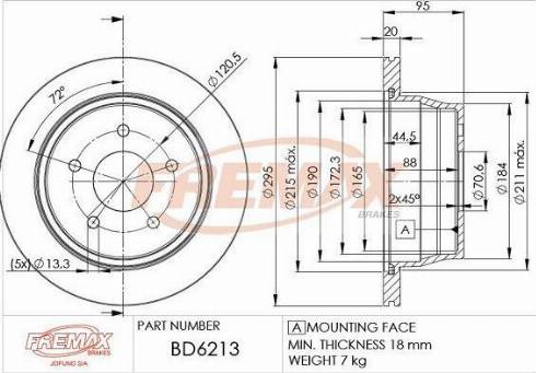 FREMAX BD-4911-KT - Bubanj kočnica www.molydon.hr