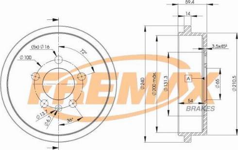 FREMAX BD-4911-KT - Bubanj kočnica www.molydon.hr