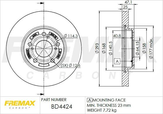 FREMAX BD-4424 - Kočioni disk www.molydon.hr