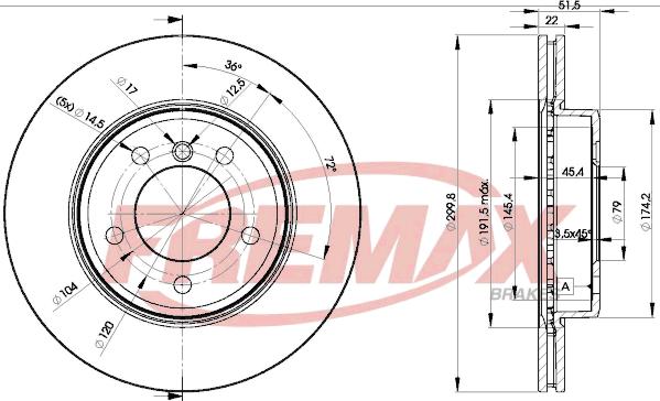 FREMAX BD-4539 - Kočioni disk www.molydon.hr