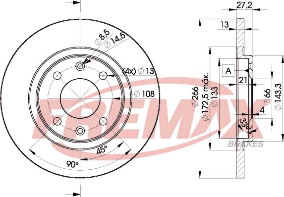 FREMAX BD-4692 - Kočioni disk www.molydon.hr