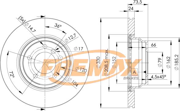 FREMAX BD-4645 - Kočioni disk www.molydon.hr