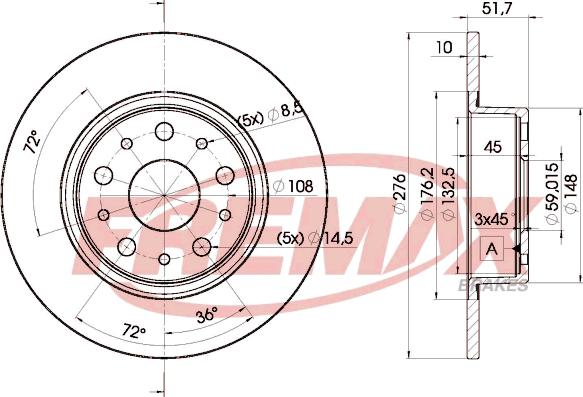 FREMAX BD-4646 - Kočioni disk www.molydon.hr