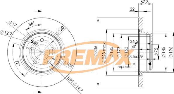 FREMAX BD-4655 - Kočioni disk www.molydon.hr