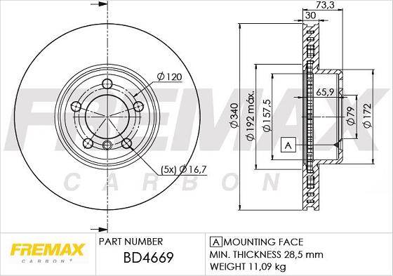 FREMAX BD-4669 - Kočioni disk www.molydon.hr