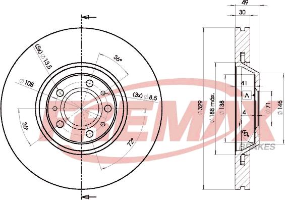 FREMAX BD-4608 - Kočioni disk www.molydon.hr