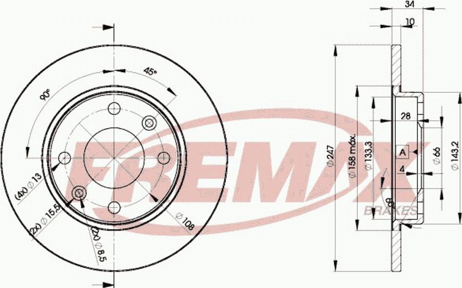 FREMAX BD-4689e - Kočioni disk www.molydon.hr