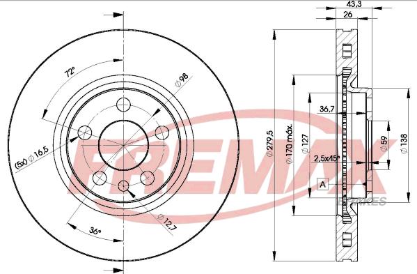 FREMAX BD-4620 - Kočioni disk www.molydon.hr