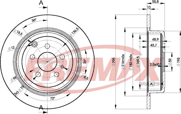 FREMAX BD-4621 - Kočioni disk www.molydon.hr