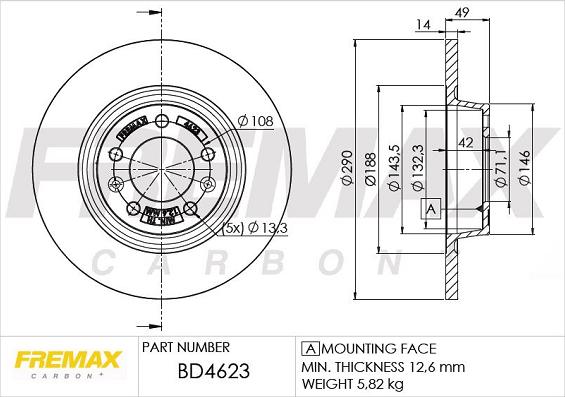 FREMAX BD-4623 - Kočioni disk www.molydon.hr