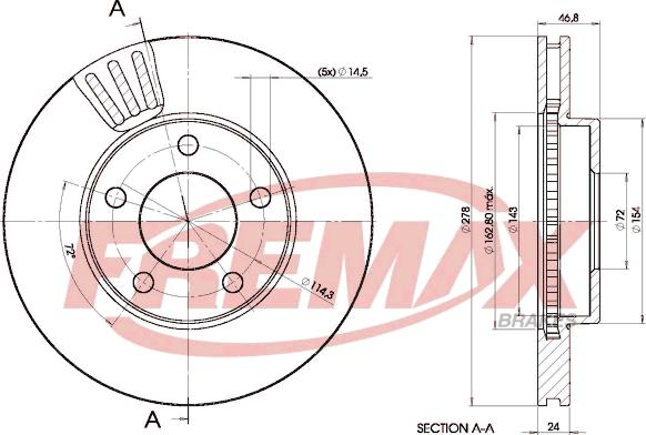 FREMAX BD-4093 - Kočioni disk www.molydon.hr