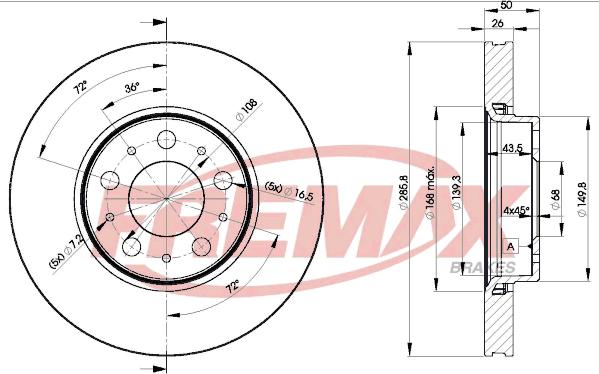 FREMAX BD-4046 - Kočioni disk www.molydon.hr