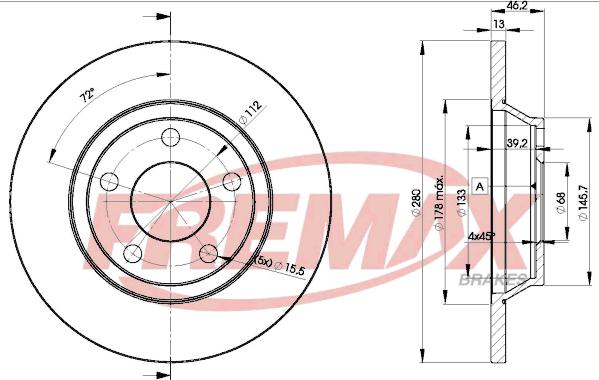 FREMAX BD-4064 - Kočioni disk www.molydon.hr