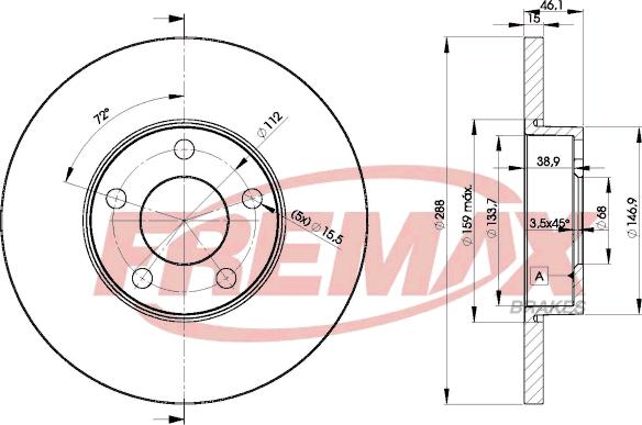 FREMAX BD-4061 - Kočioni disk www.molydon.hr