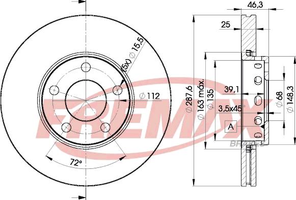 FREMAX BD-4063 - Kočioni disk www.molydon.hr