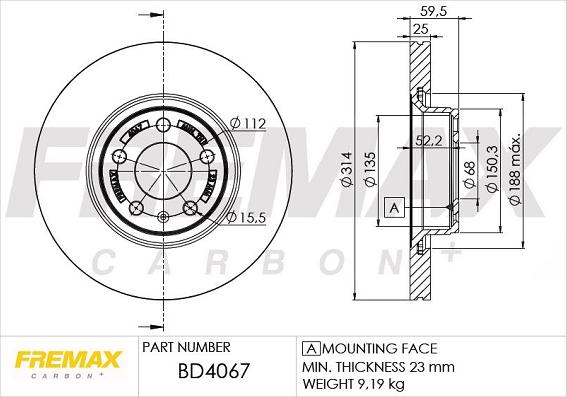 FREMAX BD-4067 - Kočioni disk www.molydon.hr