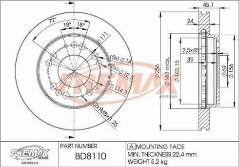 FREMAX BD-4038-KT - Bubanj kočnica www.molydon.hr