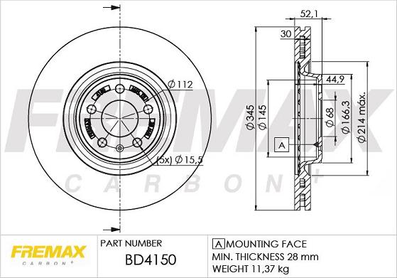 FREMAX BD-4150 - Kočioni disk www.molydon.hr