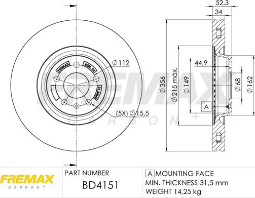 FREMAX BD-4151 - Kočioni disk www.molydon.hr