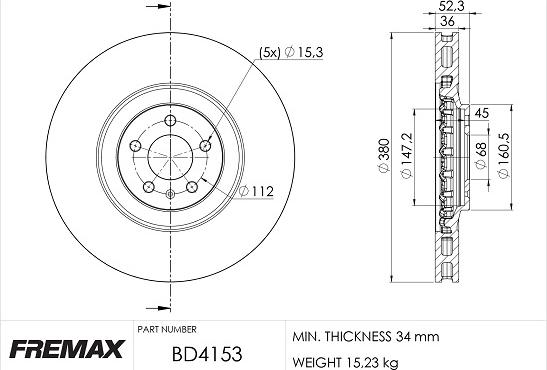 FREMAX BD-4153 - Kočioni disk www.molydon.hr