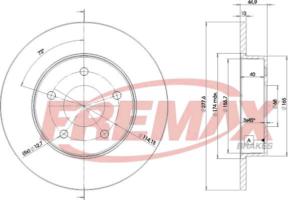 FREMAX BD-4101 - Kočioni disk www.molydon.hr