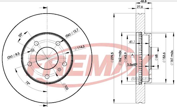 FREMAX BD-4103 - Kočioni disk www.molydon.hr