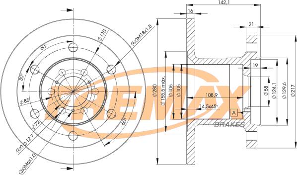 FREMAX BD-4182 - Kočioni disk www.molydon.hr