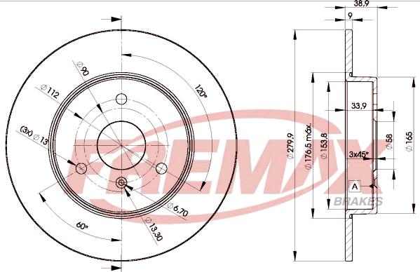 FREMAX BD-4341 - Kočioni disk www.molydon.hr