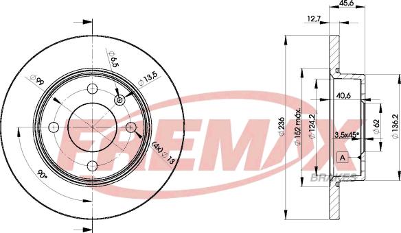 FREMAX BD-4321 - Kočioni disk www.molydon.hr