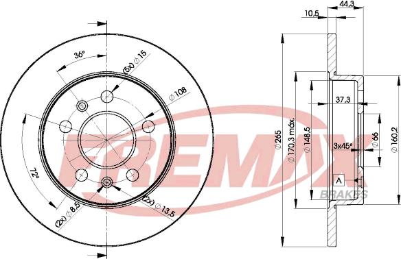 FREMAX BD-4296 - Kočioni disk www.molydon.hr