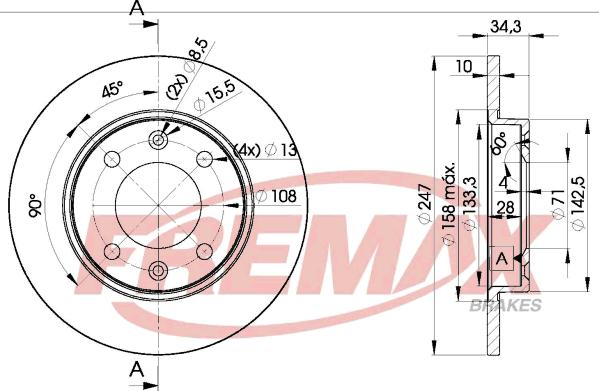 FREMAX BD-4246 - Kočioni disk www.molydon.hr