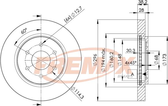 FREMAX BD-4200 - Kočioni disk www.molydon.hr