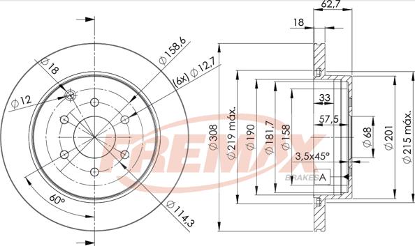 FREMAX BD-4203 - Kočioni disk www.molydon.hr