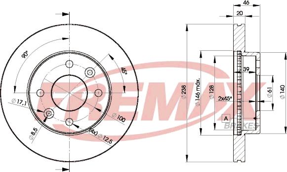 FREMAX BD-4287 - Kočioni disk www.molydon.hr