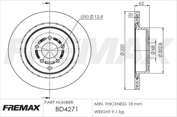 FREMAX BD-4271 - Kočioni disk www.molydon.hr