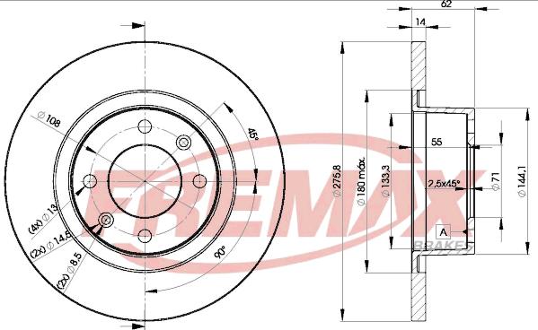 FREMAX BD-4754 - Kočioni disk www.molydon.hr