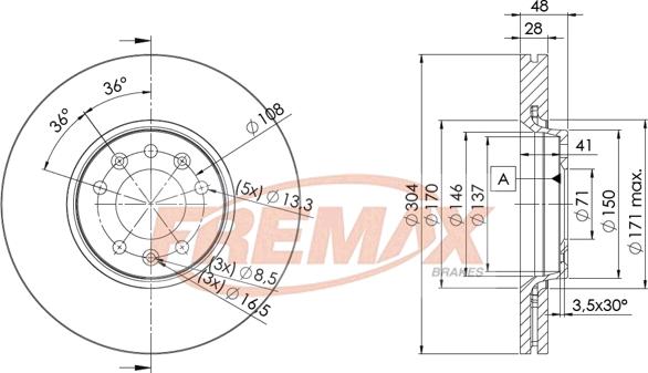 FREMAX BD-4755 - Kočioni disk www.molydon.hr