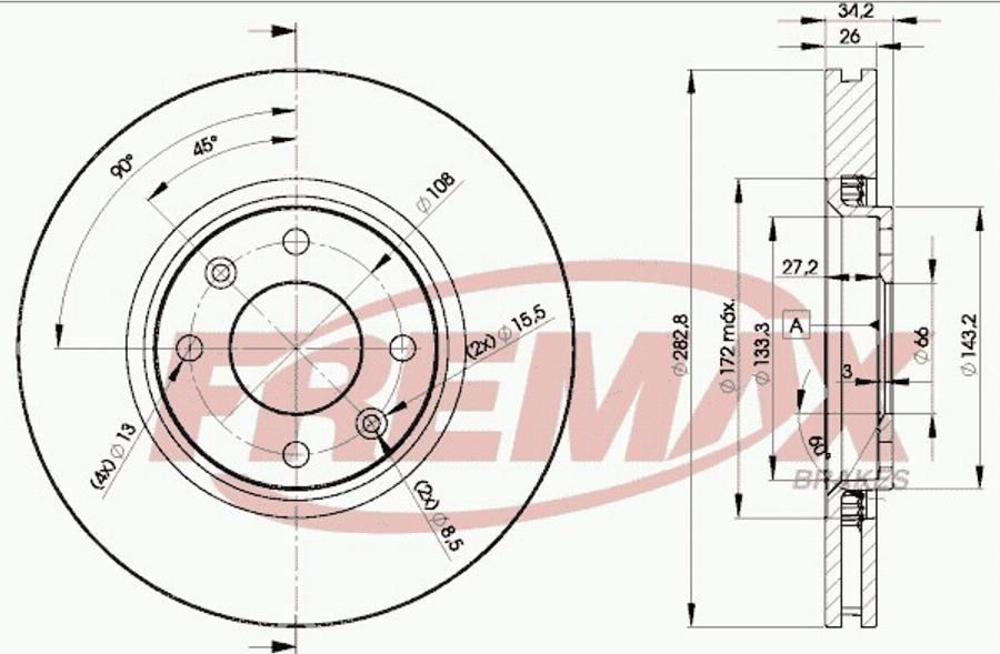 FREMAX BD-4752e - Kočioni disk www.molydon.hr