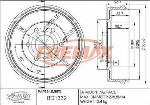 FREMAX BD-4729-KT - Bubanj kočnica www.molydon.hr