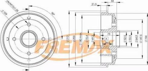 FREMAX BD-4725 - Bubanj kočnica www.molydon.hr