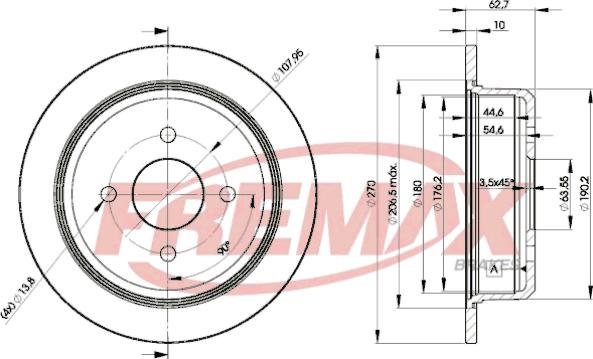 FREMAX BD-5951 - Kočioni disk www.molydon.hr