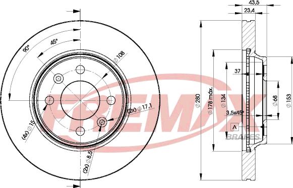 FREMAX BD-5550 - Kočioni disk www.molydon.hr