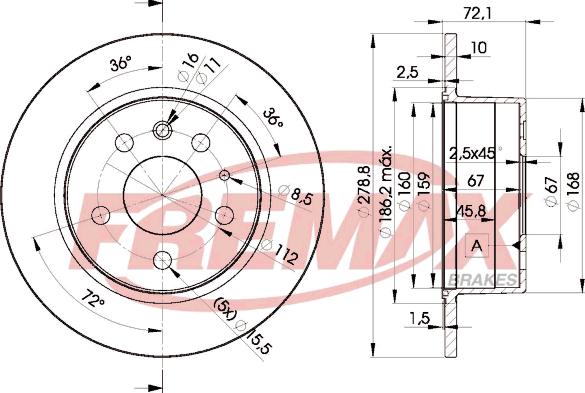 FREMAX BD-5500 - Kočioni disk www.molydon.hr