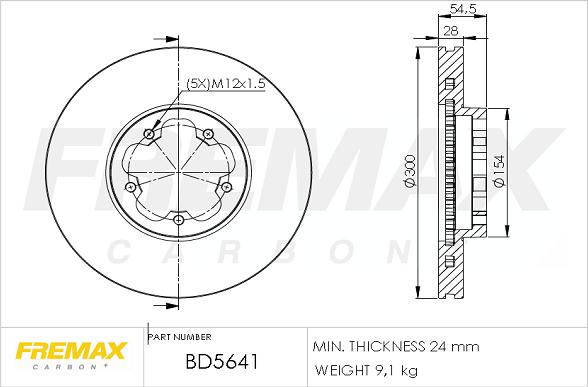 FREMAX BD-5641 - Kočioni disk www.molydon.hr