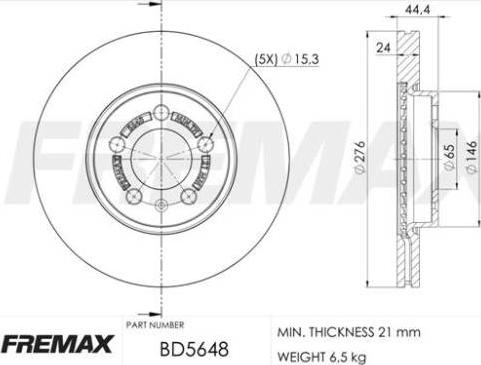 FREMAX BD-5648 - Kočioni disk www.molydon.hr